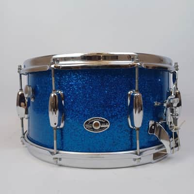 Slingerland 1972 Radio King #111 7x14"Snare Drum Blue Sparkle/Maple Vintage 70s image 1