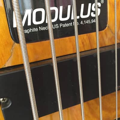 Modulus Quantum 5 1995 Dark Honeyburst with case EMG pickups image 12