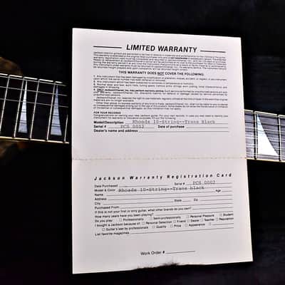 Jackson USA Custom Shop 10-String Players Choice Dan Spitz Quilted Maple 1990's Transparent Black image 18
