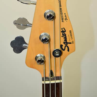 1994 Squier Standard Precision Bass 4-String Electric Bass Guitar, Rosewood Fingerboard, Antique White MIK image 8