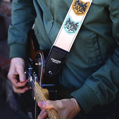 The Couch Multi-Colored Cat Guitar Strap image 2