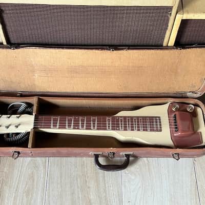 Gibson BR-9 Lapsteel 1950 - a groovy Cream & Peach deco style Lapsteel. image 8