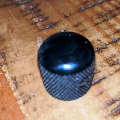 Set Of 10 Gotoh Black Knurled Guitar/Bass Dome Knobs w/Screw, Part # VK1-18 GG, Japan image 3