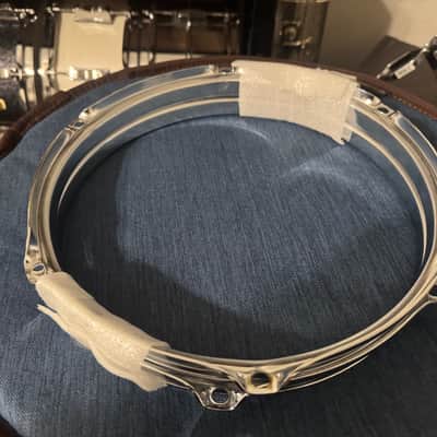 EKG 2.3 ml triple flanged 6 hole hoops for 10” tom 2025 - Chrome image 2