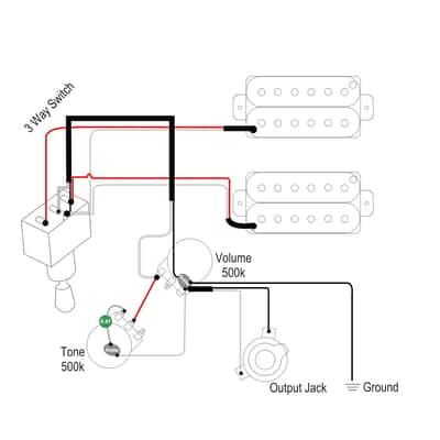 Electric Guitar Wiring Harness Prewired Two Pickup 500K Big Pots 3 Way Toggle Switch for LP Electric Guitarra image 4