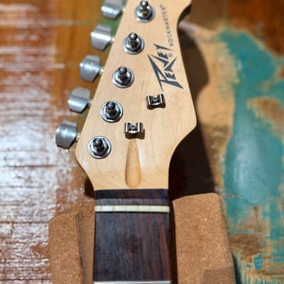 Peavey Rockmaster Silver Metallic Black Stripe 3/4 Scale Electric Guitar 2010s - Graphic image 7