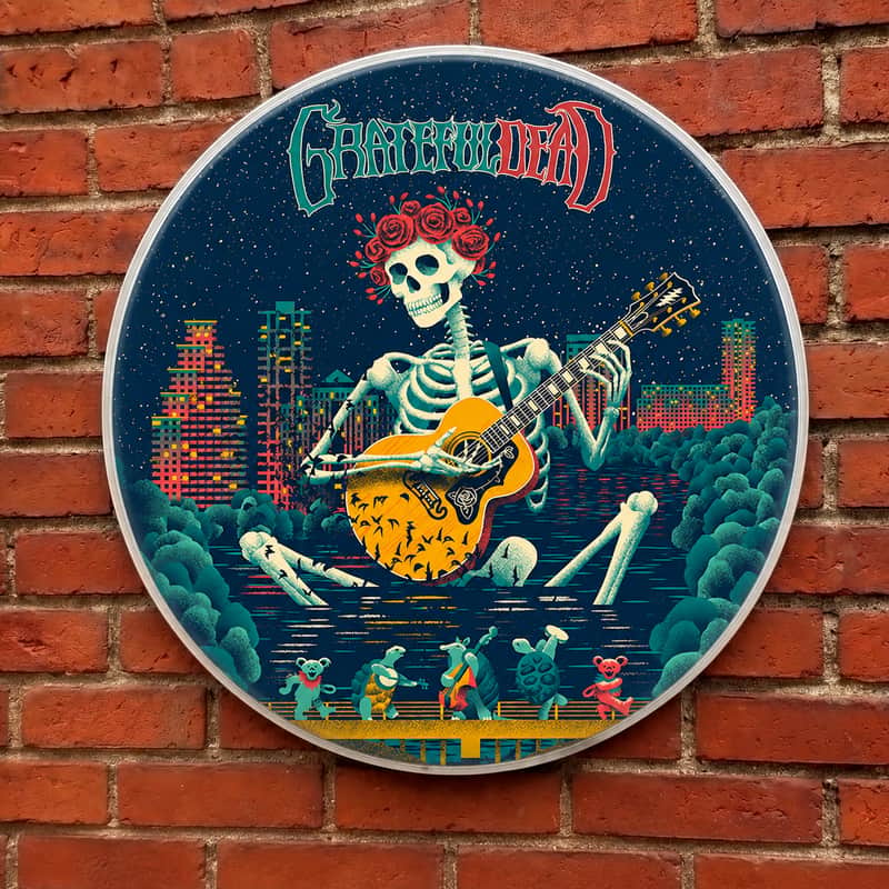 Grateful Dead, Concert Poster Artwork of Bertha, 22" Bass Drumhead image 1