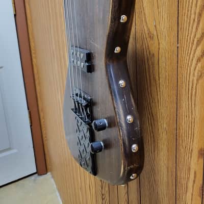 Dean Metalman Project Bass 4 String Bass Guitar Walnut Diamond Plate and Studs image 4