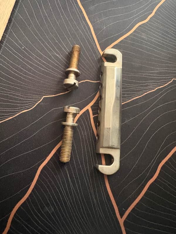 Tone Pros Wraparound Bridge with Studs - Aged Nickel image 1