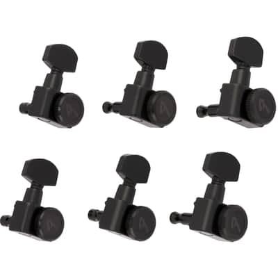 Fender Locking Stratocaster/Telecaster Tuning Machines, Black, Set of 6 image 4