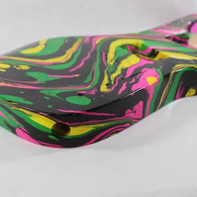 Swirled 7 String Fireman Guitar body Hipshot fits Ibanez RG Necks P713 image 4