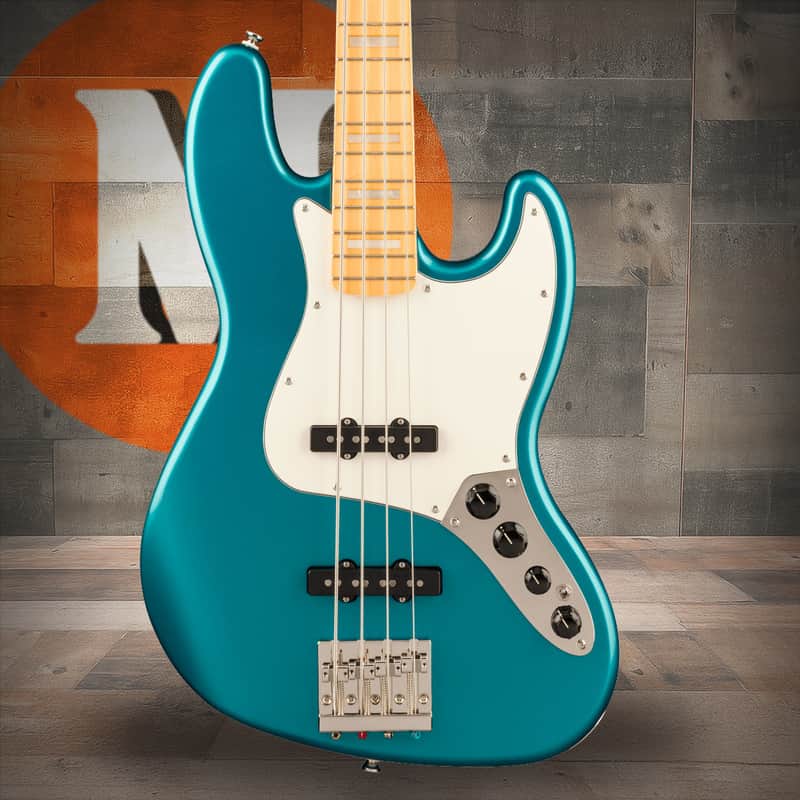 Squier Classic Vibe Active '70s Jazz Bass - Maple Fingerboard - Parchment Pickguard - Ocean Turquoise image 1