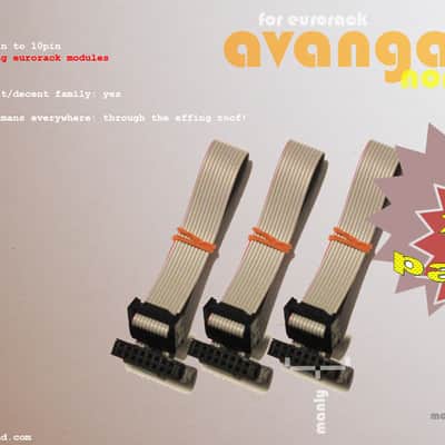 A50 (Pack of 3) • 19" 16pin to 10pin Power Connector • Eurorack Power Bus Ribbon Cable • Avantgarde Sound 2024 image 3