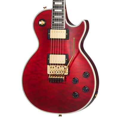 Epiphone Alex Lifeson Les Paul Custom Axcess Quilt - Ruby image 1