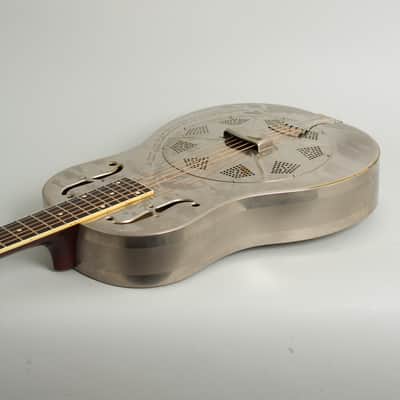 National  Style 0 Replicon Resophonic Guitar (2008), ser. #13863, original black hard shell case. image 7
