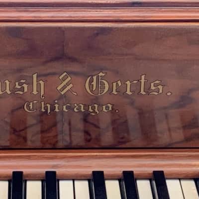 Beautiful Pristine 1898 Antique "Bush & Gerts " Upright Piano Comp. Overhauled image 4