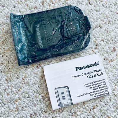 [RARE FULL SET] Panasonic SX56 Walkman Cassette Player, NEAR MINT BLUE ! Working ! image 13