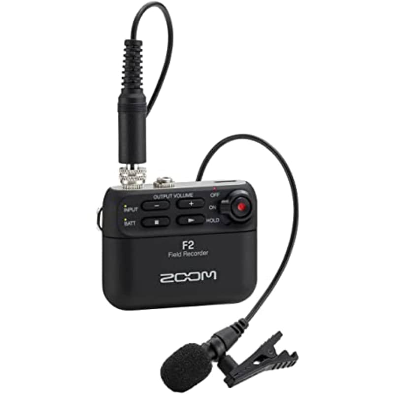 Zoom F2 Field Recorder & Lavalier Mic Black image 1