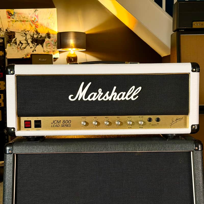 Marshall JCM 800 Lead Series Model 2204 50-Watt Master Volume Mk2 Head 1985 - White image 1