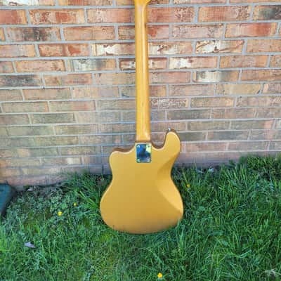 1965 Kent Model 534 Basin Street Bass Guitar Rare original Gold Finish Long Scale Cool! image 5