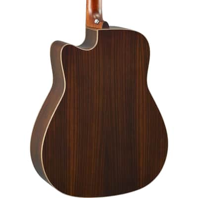 Yamaha Folk Cutaway Acoustic Electic Guitar - Rosewood - Vintage Natural image 3