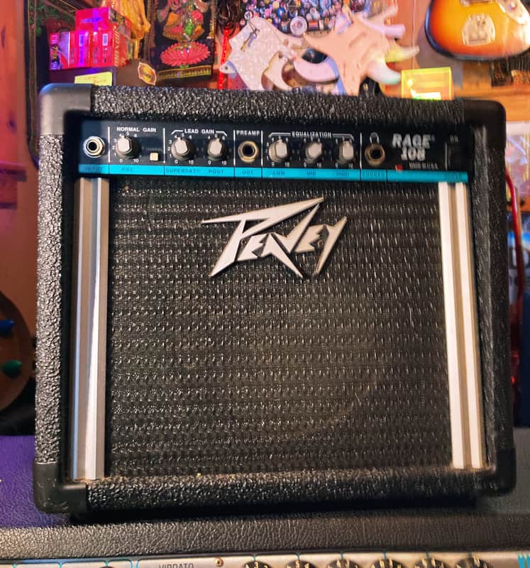 Peavey Rage 108 Teal Stripe 80s DECADE Rocker! 1980s - Black image 1