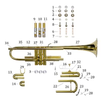 Bach TR300H2 Trumpet, Valve Repair Kit image 2