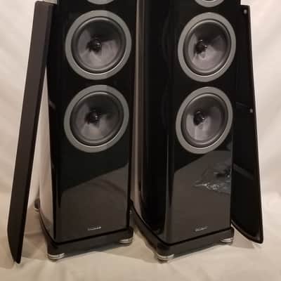 Wharfedale Reva-4 Floor Standing Hi-Fi Speakers (Pair) Complete w/ Boxes Piano Black image 2