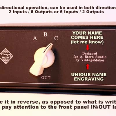 2 In 6 Out TRS Line Switcher Monitor Controller Vintage Maker image 3
