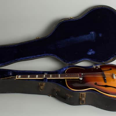 Vega  C-56 Special w/DeArmond Rhythm Chief Pickup Arch Top Acoustic Guitar (late 1940s), ser. #5370, black hard shell case. image 10