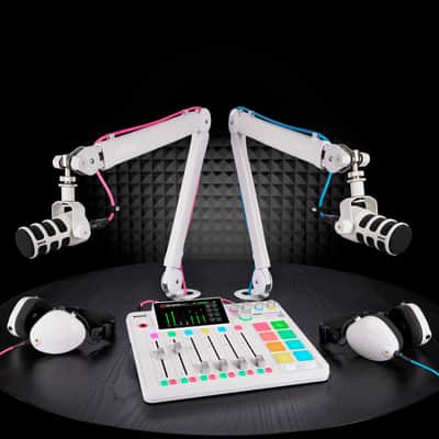 Rode PodMic Cardioid Dynamic Broadcast Microphone (White, Pair) image 7