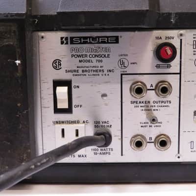 Vintage 1979 Shure Pro Master Power Console Model 700 image 7