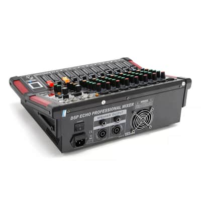 8-Channel Bluetooth Power Mixer | Professional Audio Mixing Console w/ USB & DSP Effects image 3
