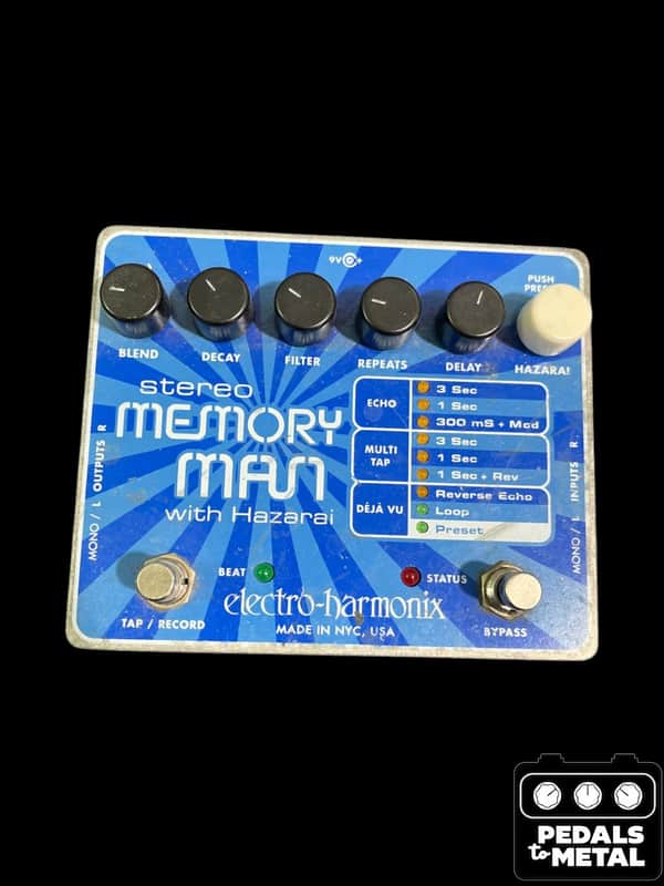 Electro-Harmonix stereo Memory Man w/ Hazarai
