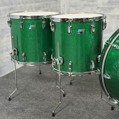 Ludwig Legacy Maple 4pc Bonham Drum Set Green Sparkle image 4
