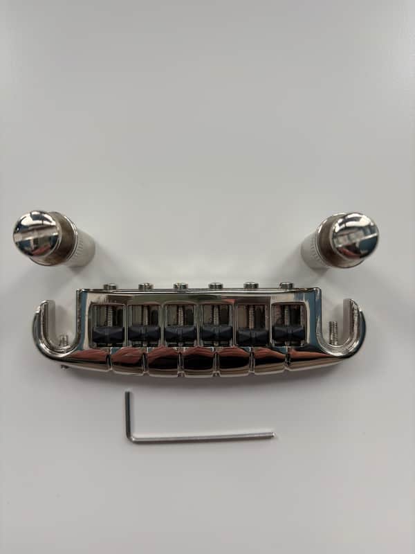 Graph Tech PS-8593-NM ResoMax NW2 Adjustable Wraparound Bridge - Nickel Metric image 1