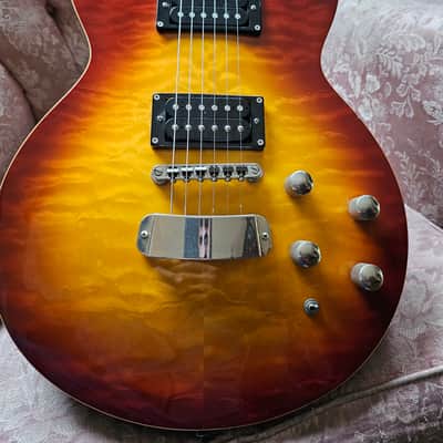 Hagstrom Super Swede. Gloss flame maple top.Cherry Sunburst image 1