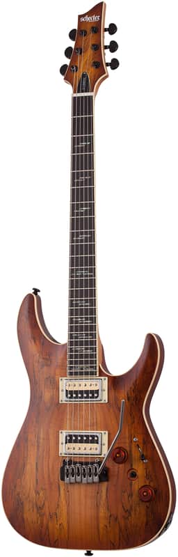 Schecter C-1 Exotic Spalted Maple Satin Natural Vintage Burst image 1