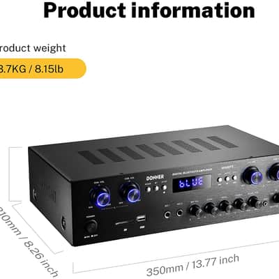 Donner Bluetooth 5.0 Stereo Audio Amplifier Receiver Home-MAMP5 image 7