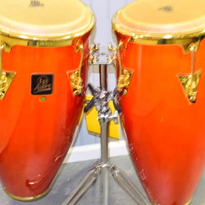 LP Aspire 11″ & 12″ Conga Set, Amber with Stand & Bags image 2