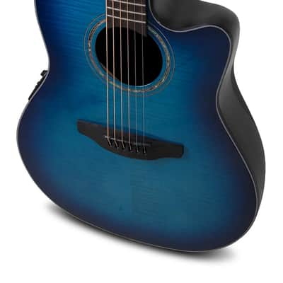 Ovation CS24P-BLFL Celebrity Traditional Plus Mid-depth Lyrachord Body Nato Neck 6-String Acoustic-Electric Guitar w/Gig Bag image 5