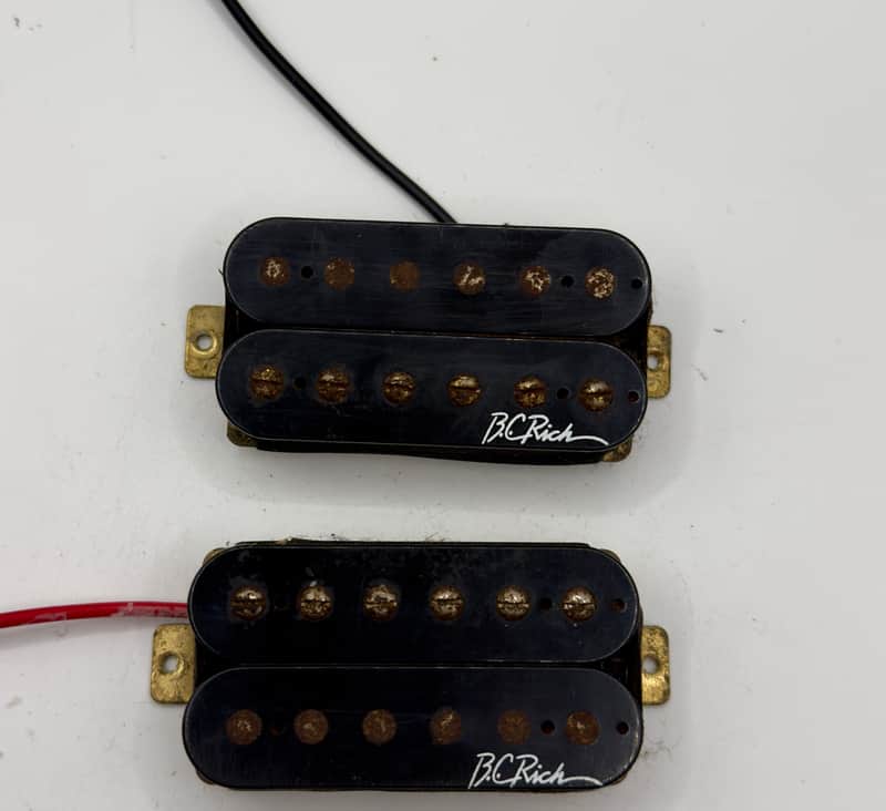 B.C. Rich Bronze Series Branded Humbucker Pickup Set 2000’s - Black image 1