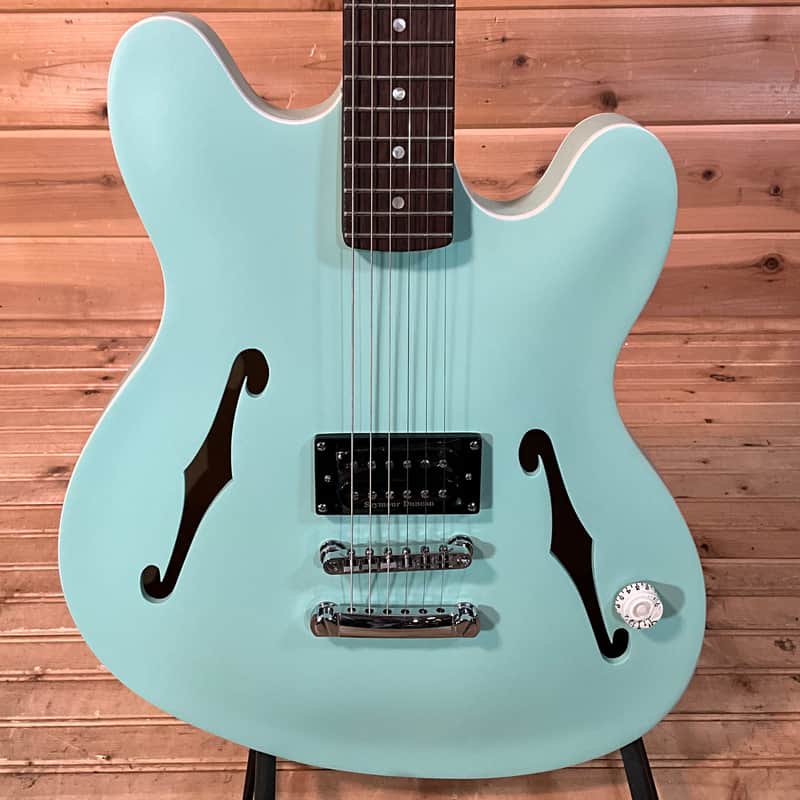 Fender Tom DeLonge Starcaster Electric Guitar - Satin Surf Green image 1