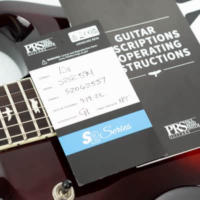 PRS S2 McCarty 594 2022 Dark Cherry Sunburst image 22