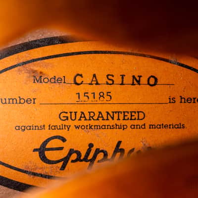 1991 Epiphone Casino Vintage Guitar Sunburst Pre-Elitist, Japan Terada image 6