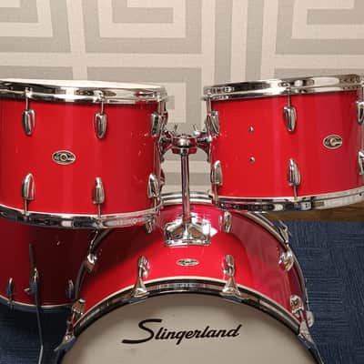 Slingerland 1970s Shell Pack in Gloss Red – 13,14,16 & 22″ image 3