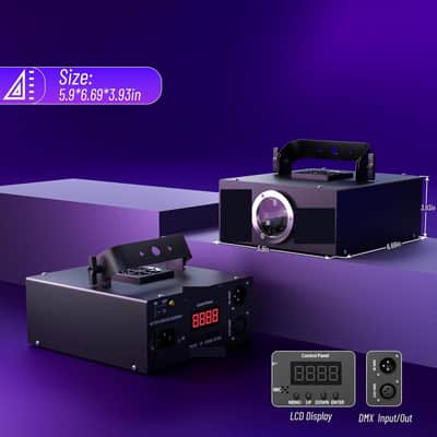DJ Laser Light with App Control, 3D Animation Laser Projector for Party, Supports Custom Drawings, Text Playback, Personalized Programming, Sound Activated Laser Machine for Stage, Disco, KTV, Bar image 2