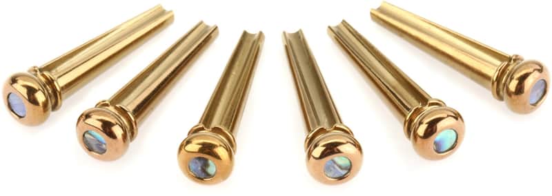 Martin Luxe Liquid Metal Bridge Pin Set - Gold with Pearl Inlays image 1