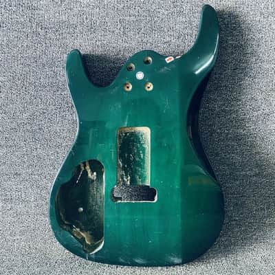 Green Burst HSH Guitar Basswood Body with Tiger Maple Top image 4