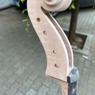 Professional song unfinished Cello 4/4 Solid Bird's eye maple back old spruce top image 10